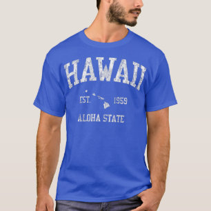 Hawaii Vintage Sports Design Hawaiian Islands HI T-Shirt