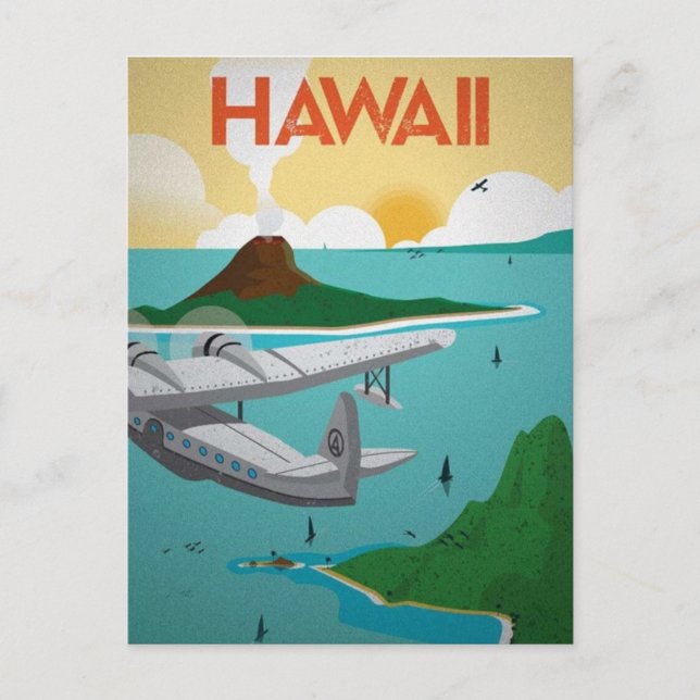 Hawaii  vintage travel postcard (Front)