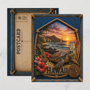 Hawaii Vintage Travel Postcard