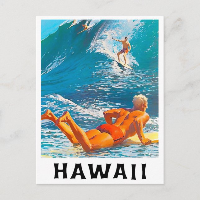 Hawaii vintage travel postcard (Front)