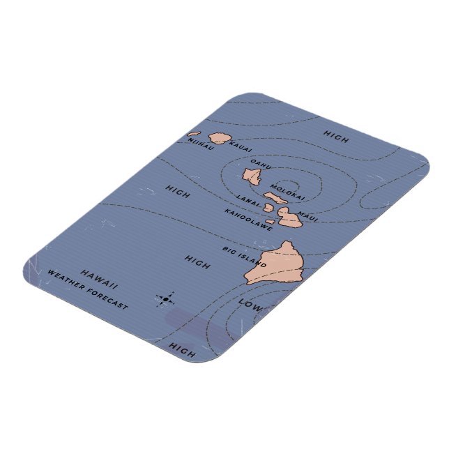 Hawaii Vintage weather forecast Magnet (Left Side)
