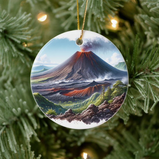 Hawaii Volcanoes National Park Ceramic Tree Decoration (Tree)