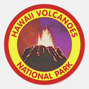 Hawaii Volcanoes National Park Classic Round Sticker