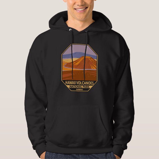 Hawaii Volcanoes National Park Mauna Kea Vintage  Hoodie (Front)