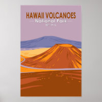 Hawaii Volcanoes National Park Mauna Kea Vintage 