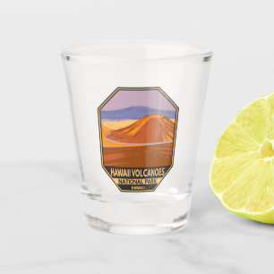 Hawaii Volcanoes National Park Mauna Kea Vintage Shot Glass