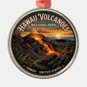 Hawaii Volcanoes National Park Metal Tree Decoration