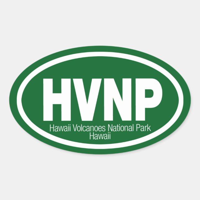 Hawaii Volcanoes National Park Oval Sticker (Front)