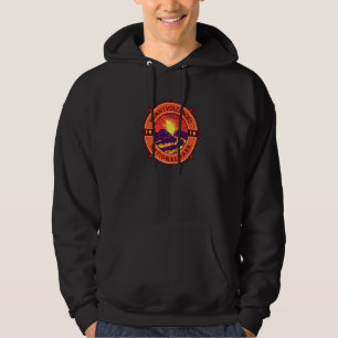 Hawaii Volcanoes National Park Retro Compass Emble Hoodie