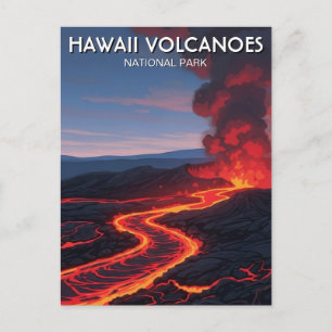 Hawaii Volcanoes National Park Travel Postcard