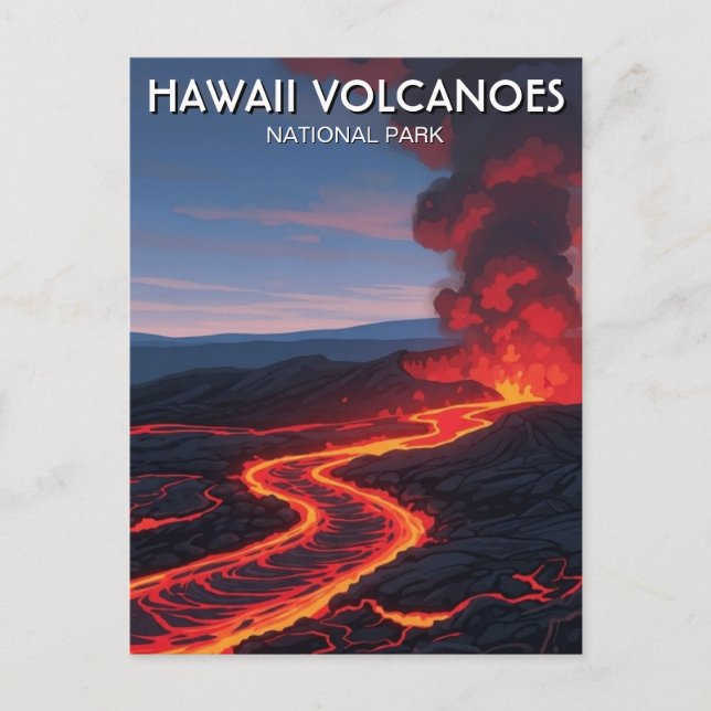 Hawaii Volcanoes National Park Travel Postcard (Front)