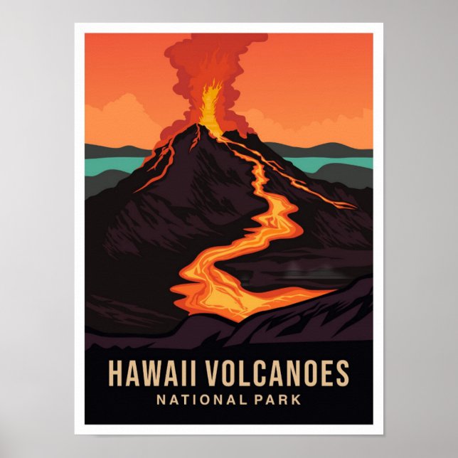 Hawaii Volcanoes National Park USA Travel Poster (Front)