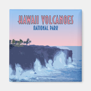 Hawaii Volcanoes National Park Vintage Magnet