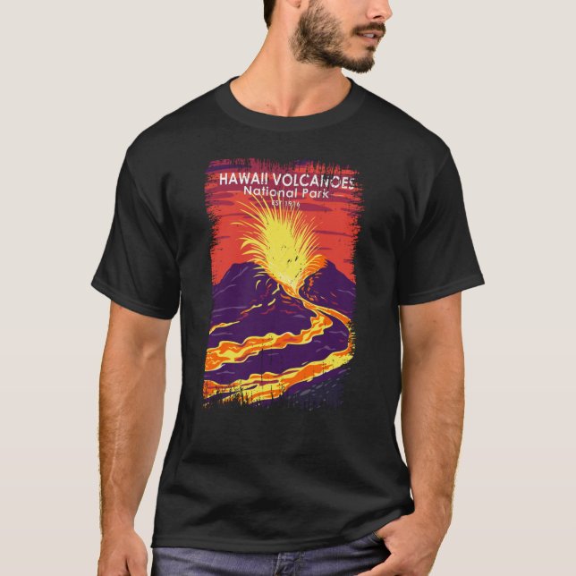 Hawaii Volcanoes National Park Vintage T-Shirt (Front)