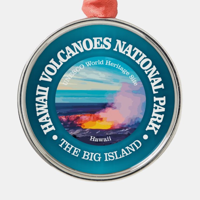 Hawaii Volcanoes NP2 Metal Tree Decoration (Front)