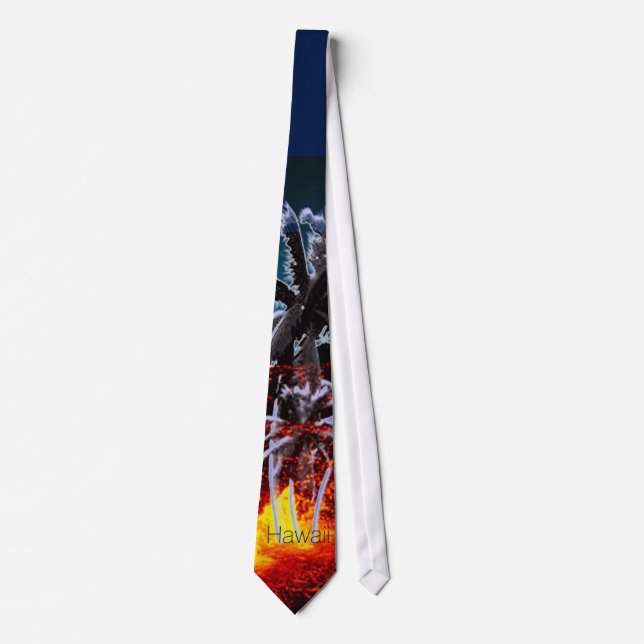 Hawaii volcanoes tie (Front)
