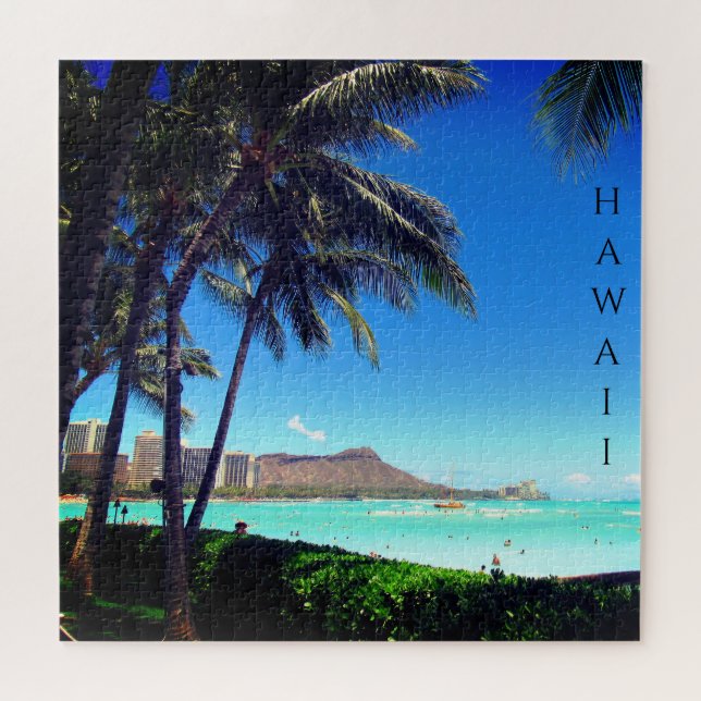 hawaii waikiki beach jigsaw puzzle (Horizontal)