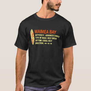 Hawaii Waimea Bay Surf Report Hawaiian Surfing T-Shirt
