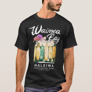 Hawaii Waimea Bay Vintage Hawaiian Graphic T-Shirt