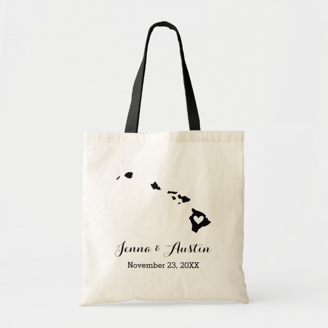 Hawaii Wedding Welcome Tote Bag (Front)