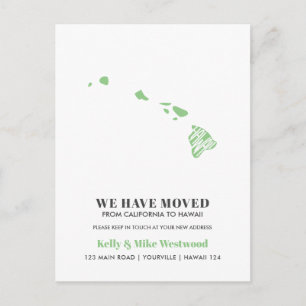 HAWAII We've moved New address New Home   Postcard