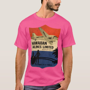 Hawaiian Airlines Vintage Tag Usa T-Shirt