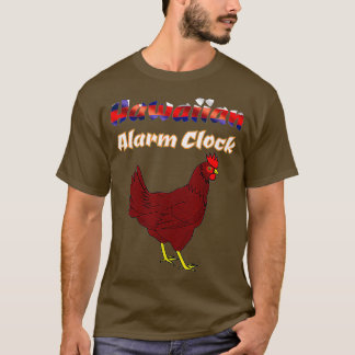 Hawaiian Alarm Clock Funny Hawaii Chicken T-Shirt