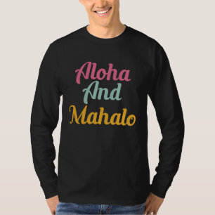 Hawaiian Aloha and Mahalo Hawaii Pineapple Tiki T-Shirt
