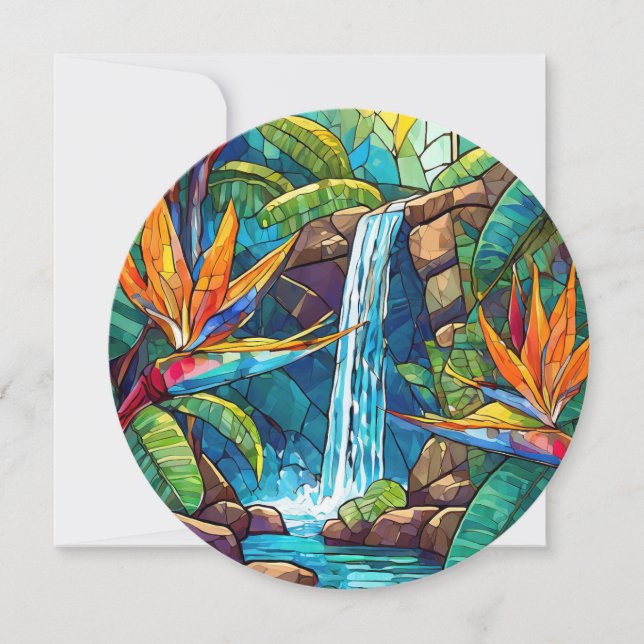 Hawaiian aloha art card blank back (Front)