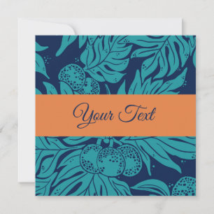 Hawaiian aloha art card blank back