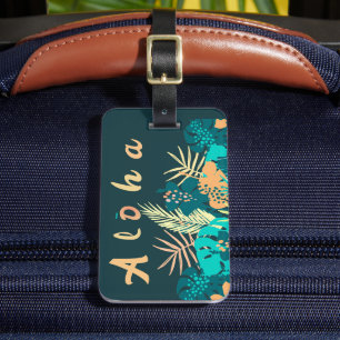 Hawaiian Aloha Greeting Luggage. Tag
