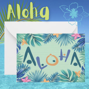 Hawaiian Aloha Greeting Note Card