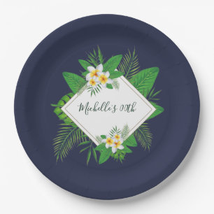 Hawaiian Aloha Luau Birthday Party Paper Plate
