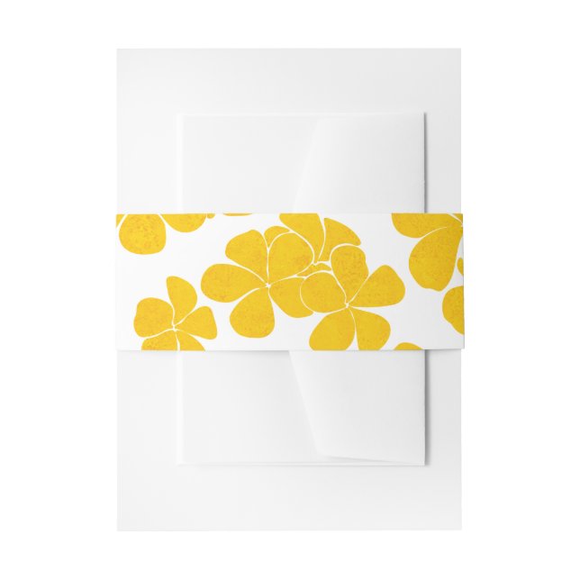 Hawaiian Aloha print Invitation Belly Band (Front Example)