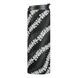 Hawaiian aloha print puakenikeni thermal tumbler