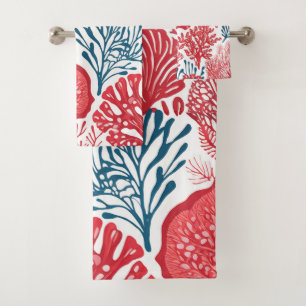 Hawaiian Aloha print Tropical Pattern Bath Towel Set