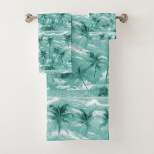 Hawaiian Aloha print Tropical Pattern Bath Towel Set
