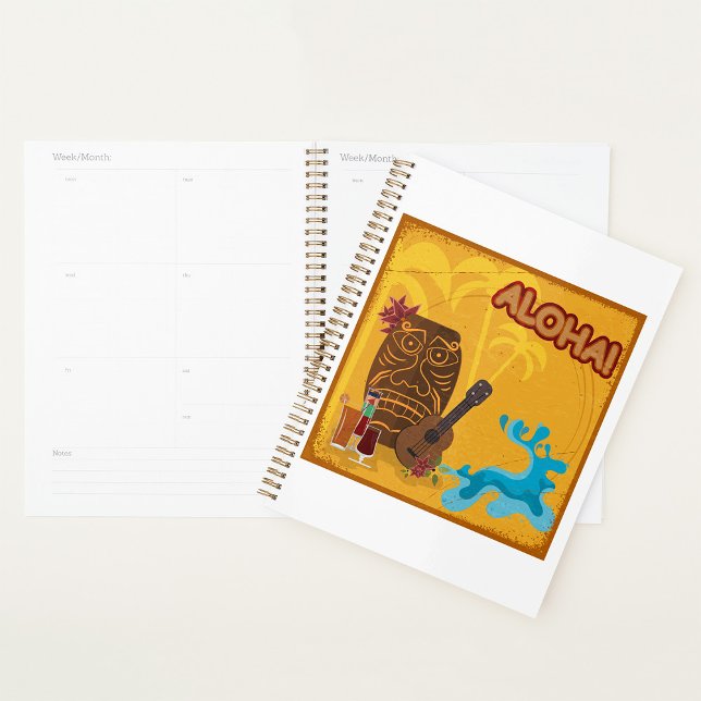 Hawaiian Aloha Tiki Bar Retro Luau Party  Planner (Creator Uploaded)