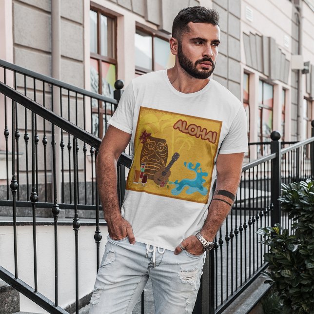 Hawaiian Aloha Tiki Bar Retro Luau Party  T-Shirt (Creator Uploaded)