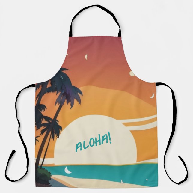 Hawaiian/Aloha/Tropical/beach Apron (Front)