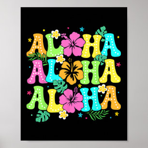 Hawaiian Aloha Tropical Luau Costume Party Hawaii  Poster