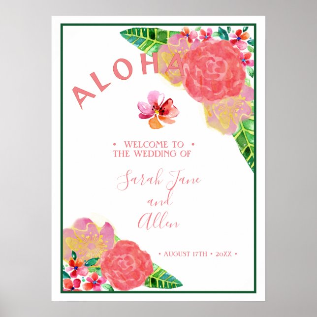 Hawaiian Aloha Wedding Welcome 2 Poster (Front)