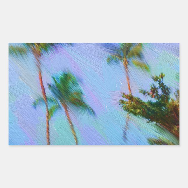 Hawaiian Art Rectangular Sticker (Front)