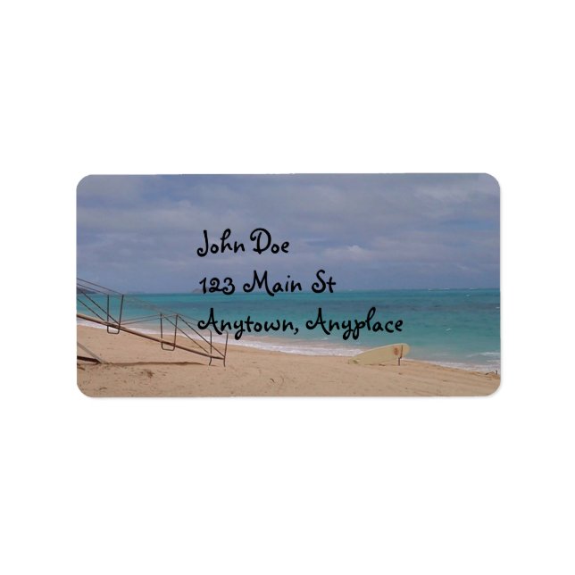 Hawaiian Beach Address Label (Front)