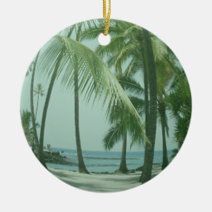 Hawaiian Beach Ceramic Ornament