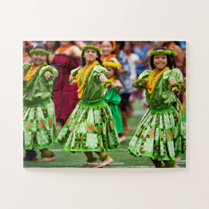 Hawaiian Beach Hula Dancers Jigsaw Puzzle