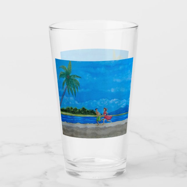 Hawaiian Beach Run Glass (Front)