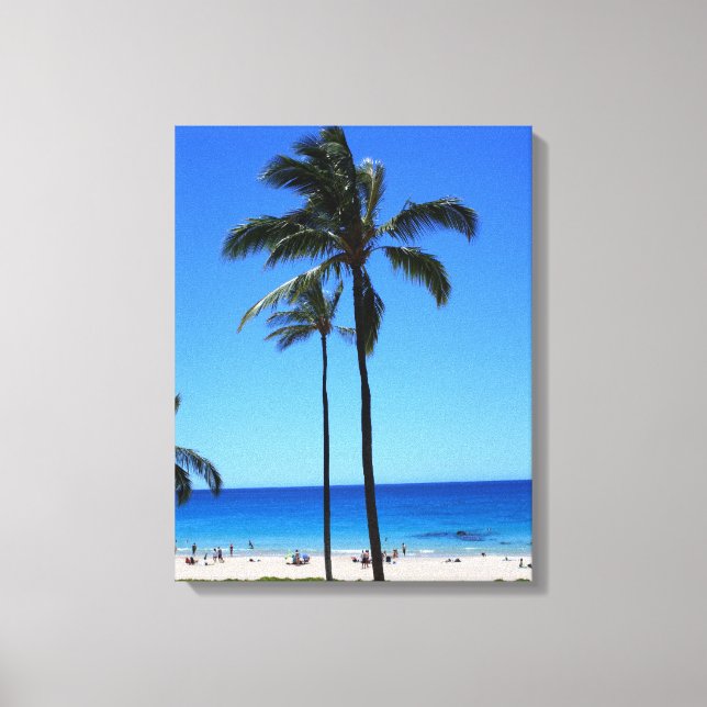 Hawaiian Beach Scene Canvas Print (Front)