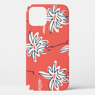 Hawaiian beach shirt, doodle palm pattern. iPhone 12 case
