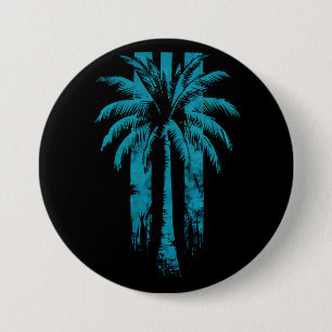 Hawaiian Beach Summer Tropical Vacation Palm Tree 7.5 Cm Round Badge